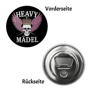 Totenkopf mit Krone - Heavy Mädel Magnet