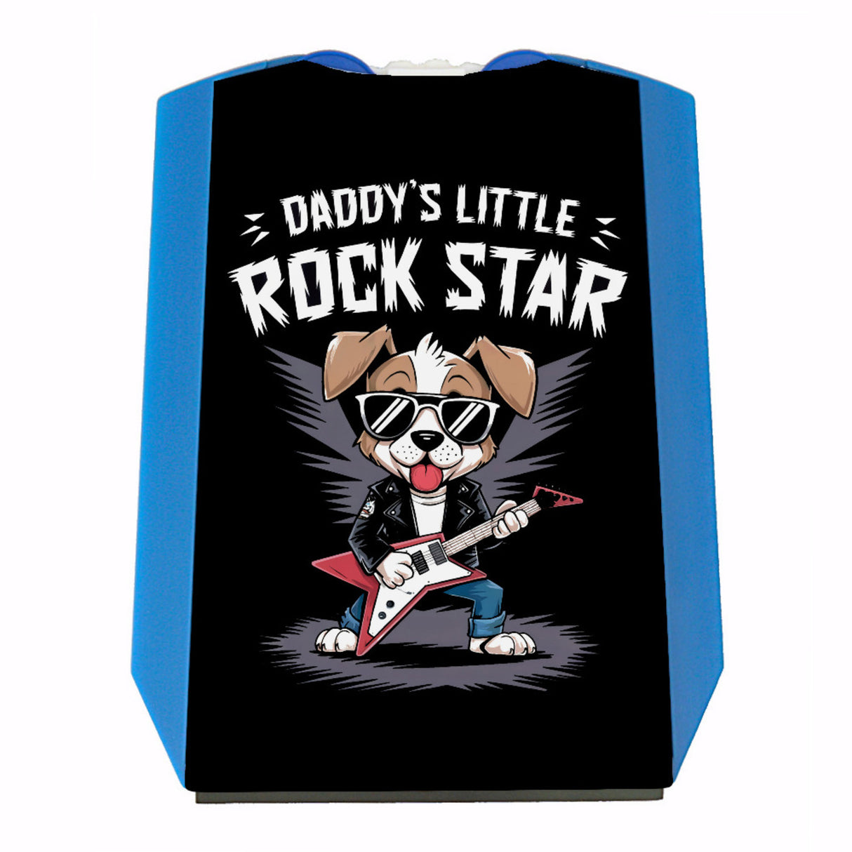 Cartoon-Hund mit Gitarre - Daddy's Rock Star Parkscheibe