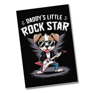 Cartoon-Hund mit Gitarre - Daddy's Rock Star Souvenir Souvenir Magnet