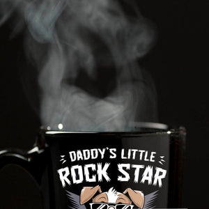 Cartoon-Hund mit Gitarre - Daddy's Rock Star Tasse