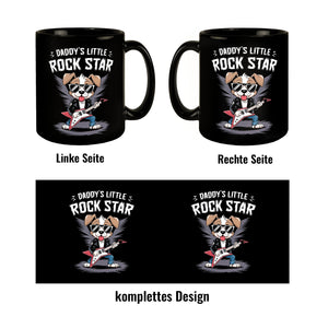 Cartoon-Hund mit Gitarre - Daddy's Rock Star Tasse