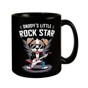 Cartoon-Hund mit Gitarre - Daddy's Rock Star Tasse