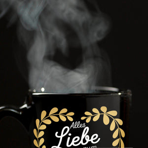 Alles Liebe zum Muttertag goldenem Herz Tasse