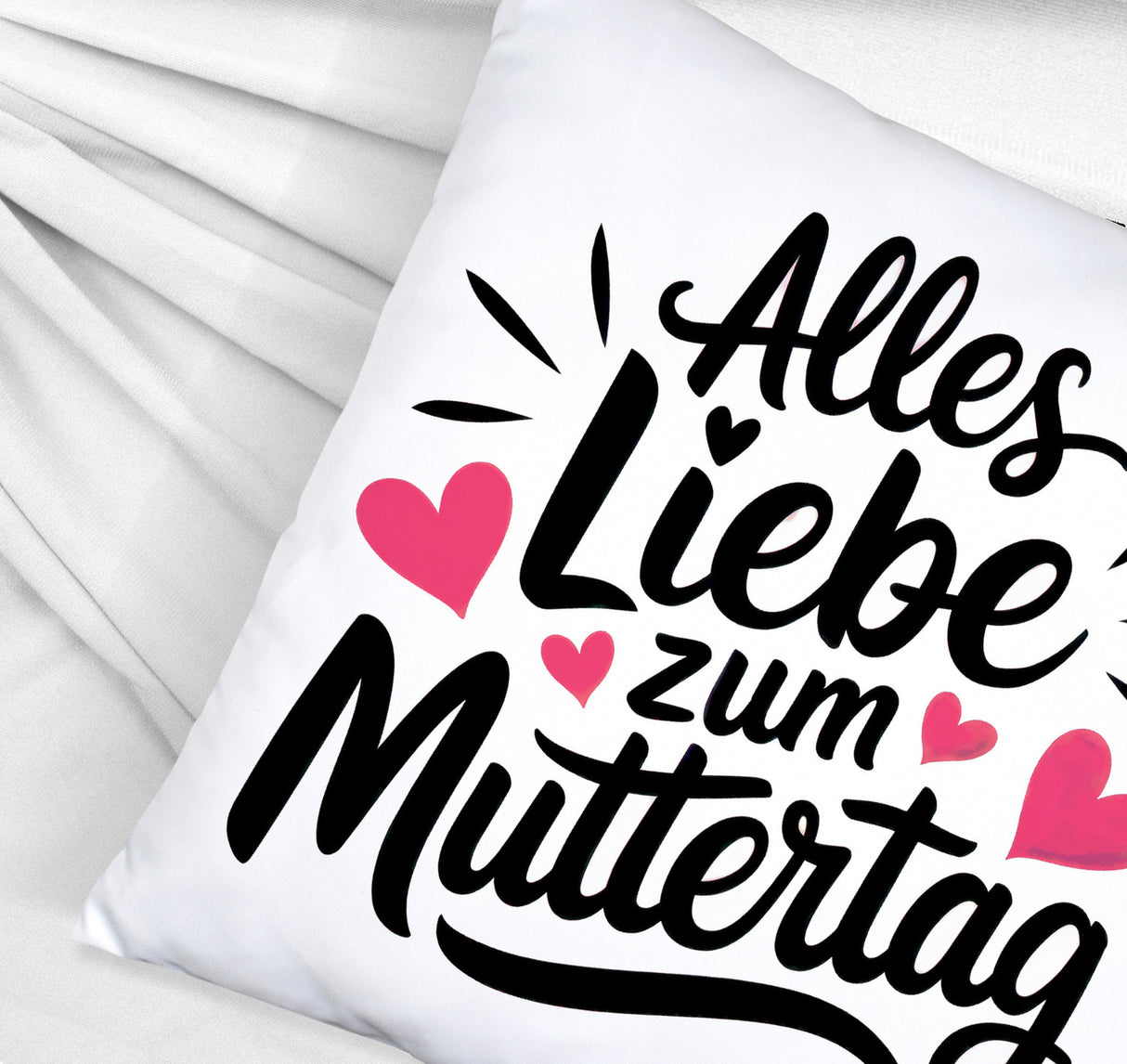 Alles Liebe zum Muttertag Kissen mit Herzen