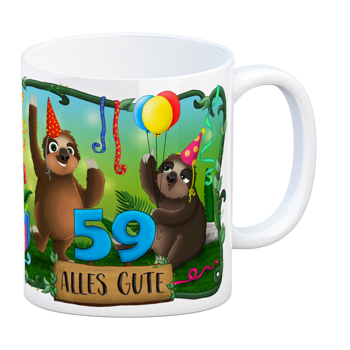 Faultier Kaffeebecher zum 59.Geburtstag