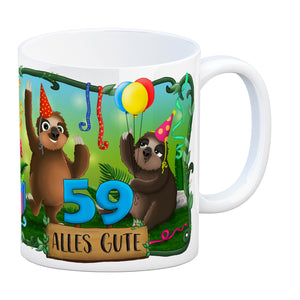 Faultier Kaffeebecher zum 59.Geburtstag