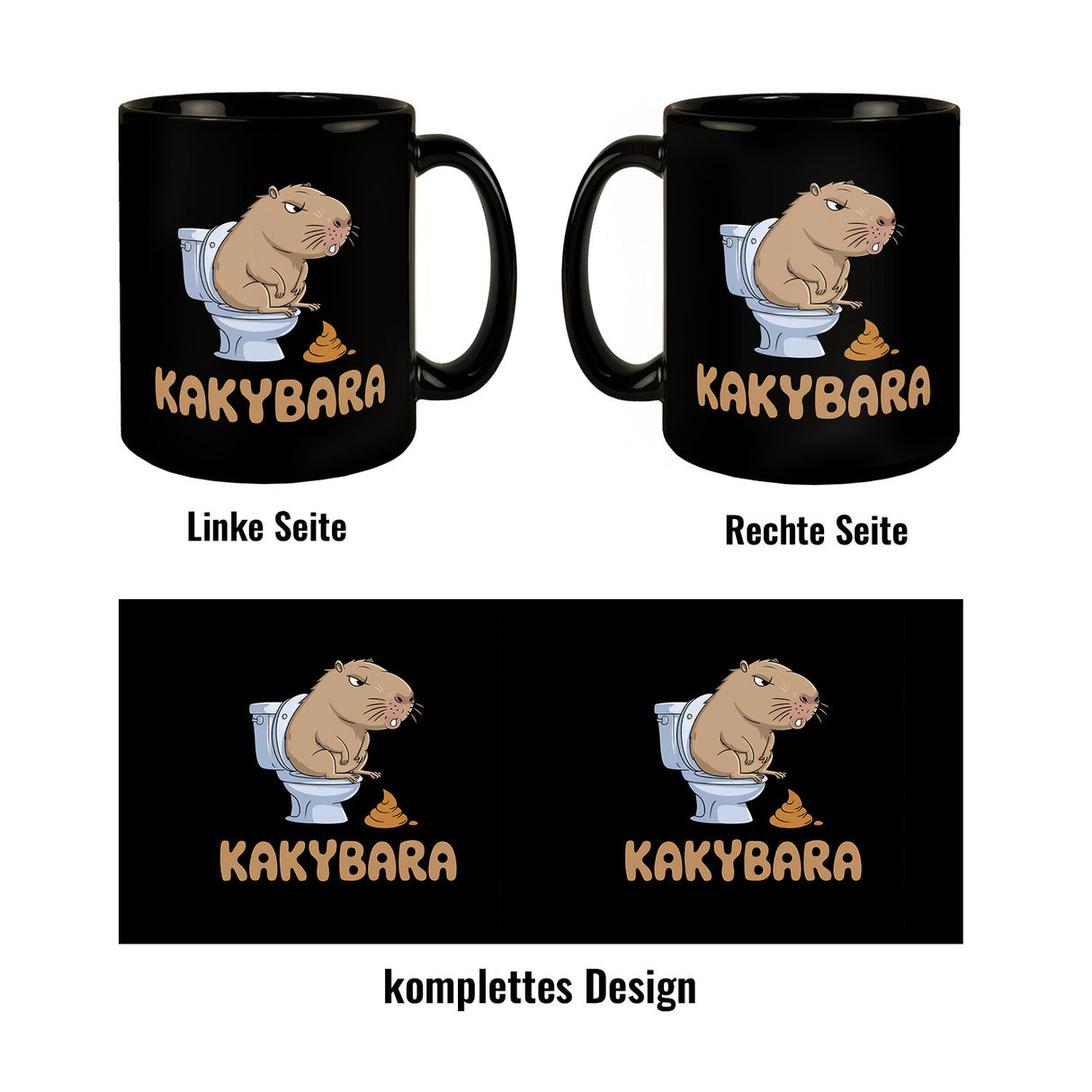 Capybara auf Toilette Kakybara Tasse