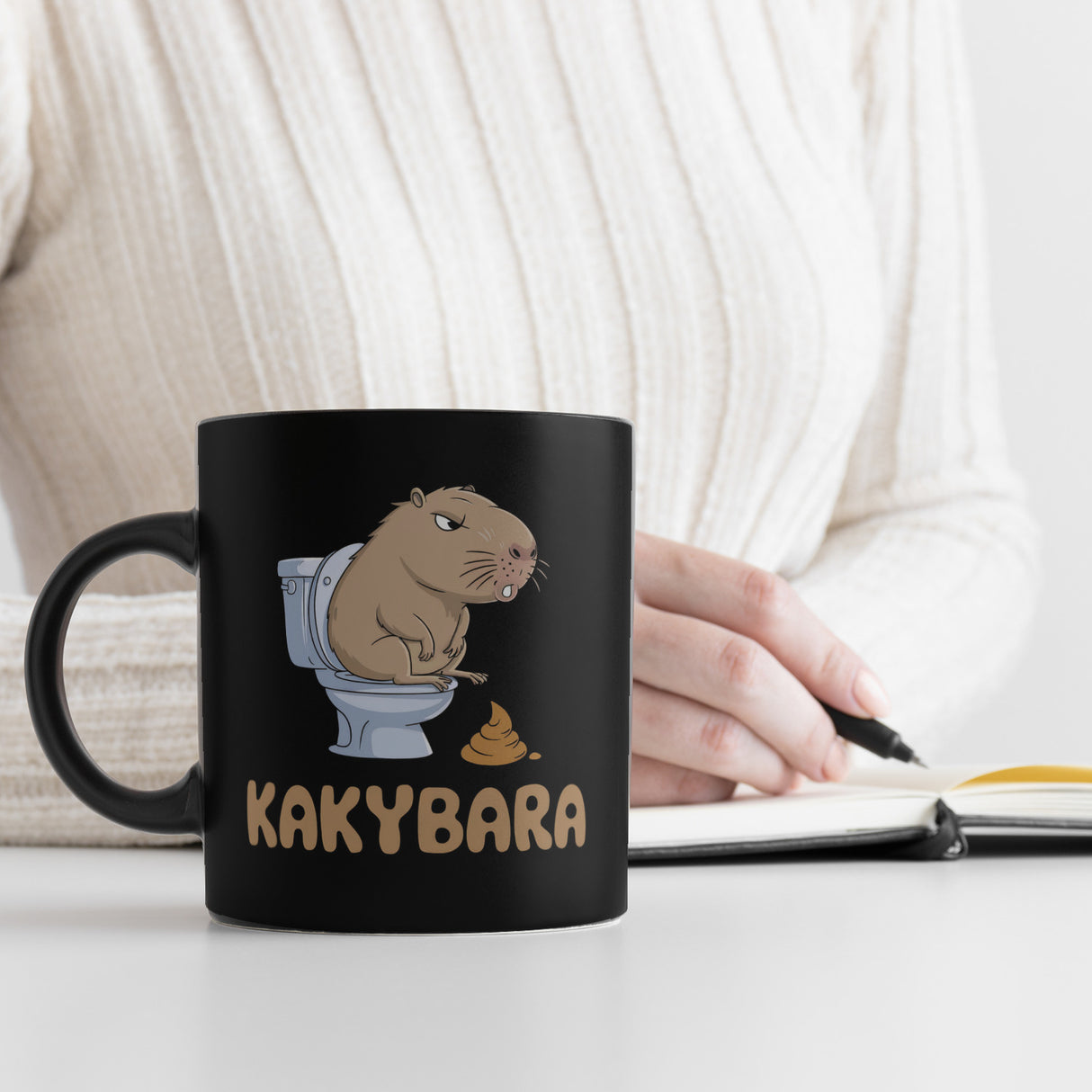 Capybara auf Toilette Kakybara Tasse