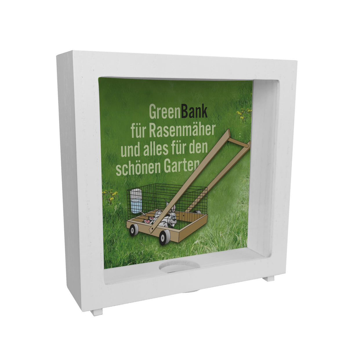 GreenBank Spardose - Comic-Hase für Gartenfans