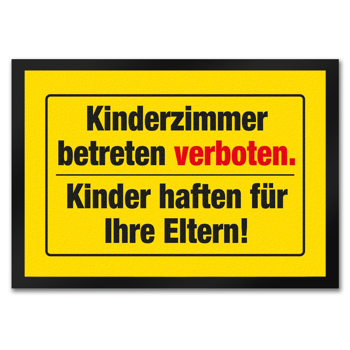 Witzige Fußmatte in 35x50 cm - Kinderzimmer betreten verboten