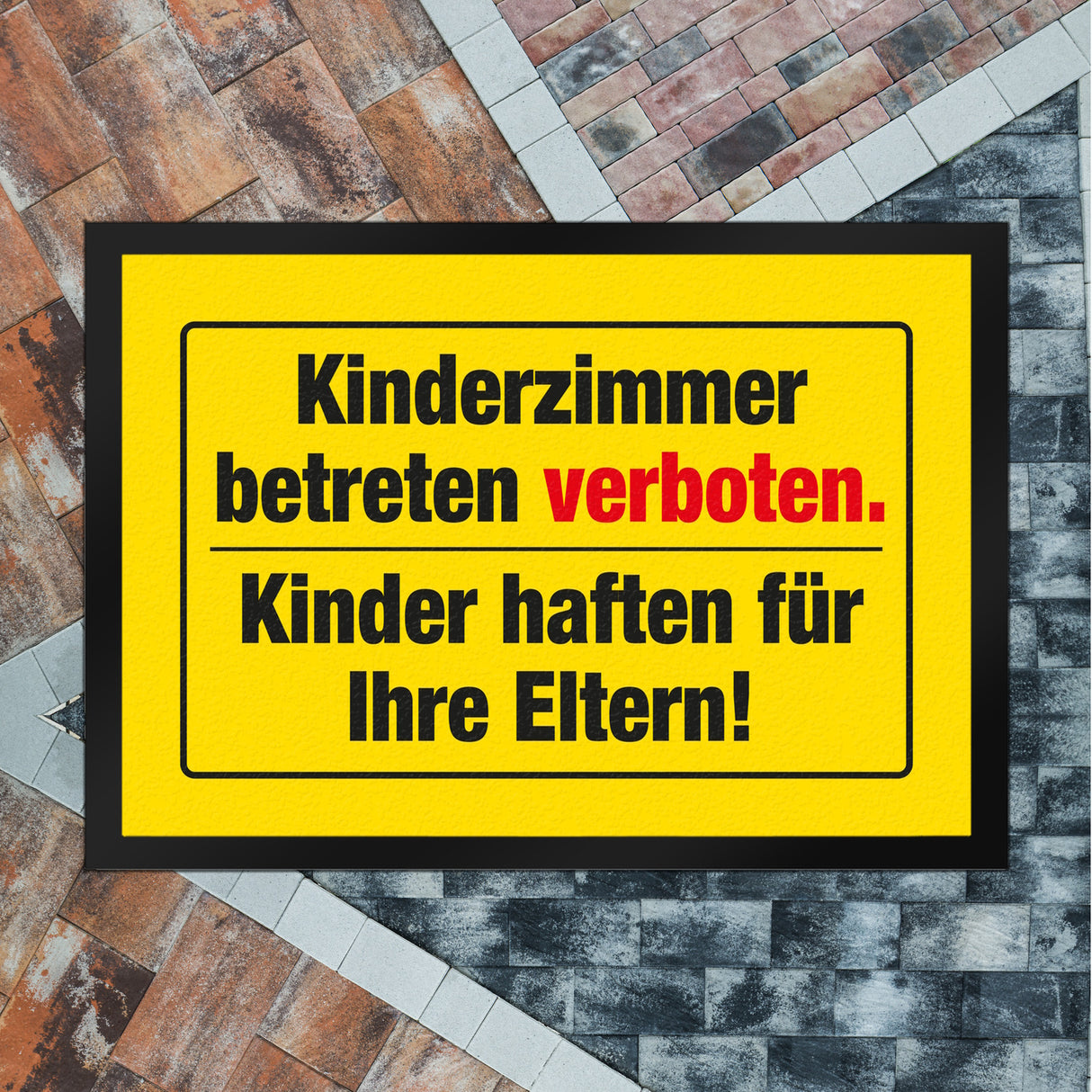 Witzige Fußmatte in 35x50 cm - Kinderzimmer betreten verboten