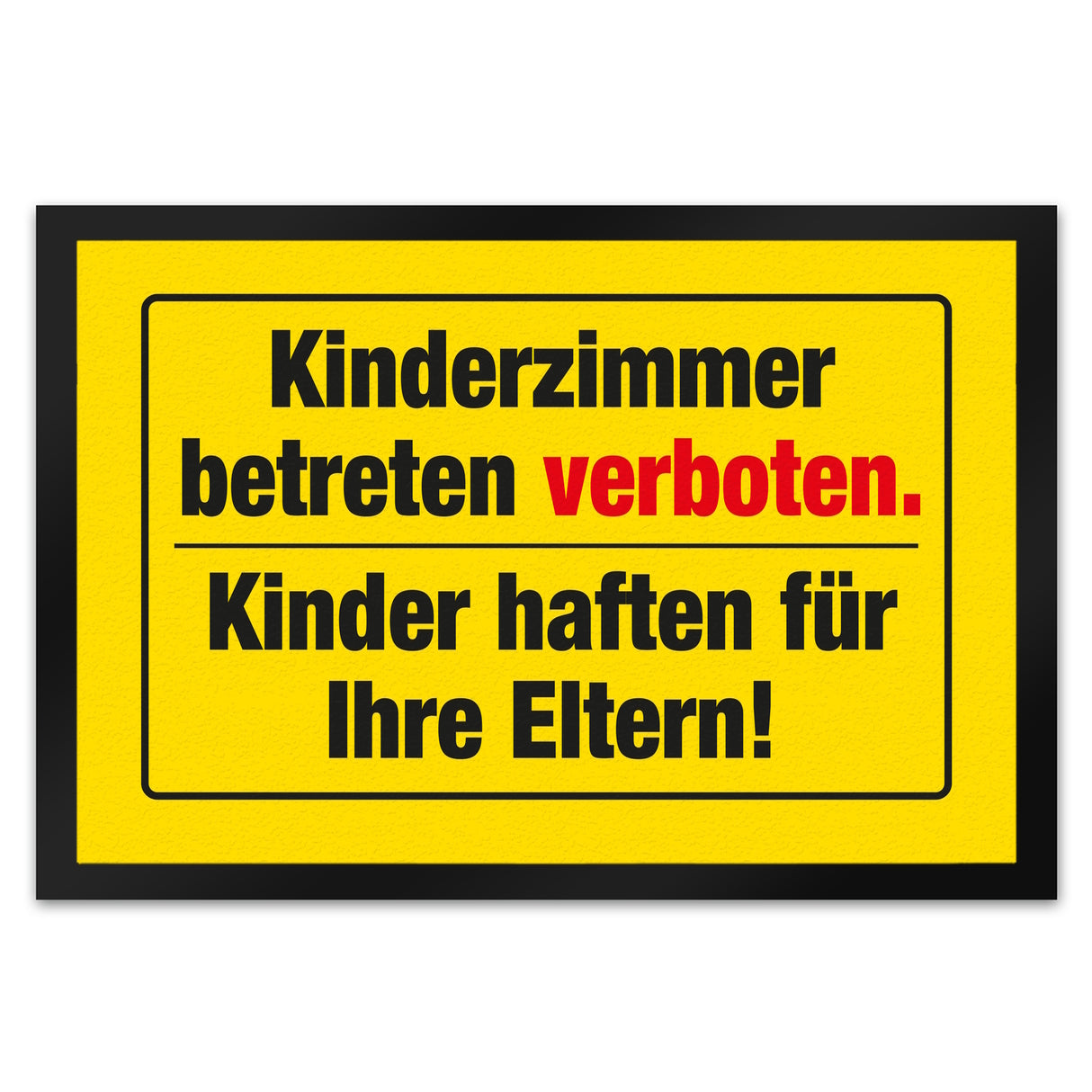 Witzige Fußmatte in 35x50 cm - Kinderzimmer betreten verboten