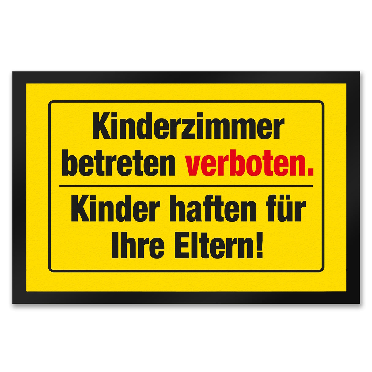 Witzige Fußmatte in 35x50 cm - Kinderzimmer betreten verboten