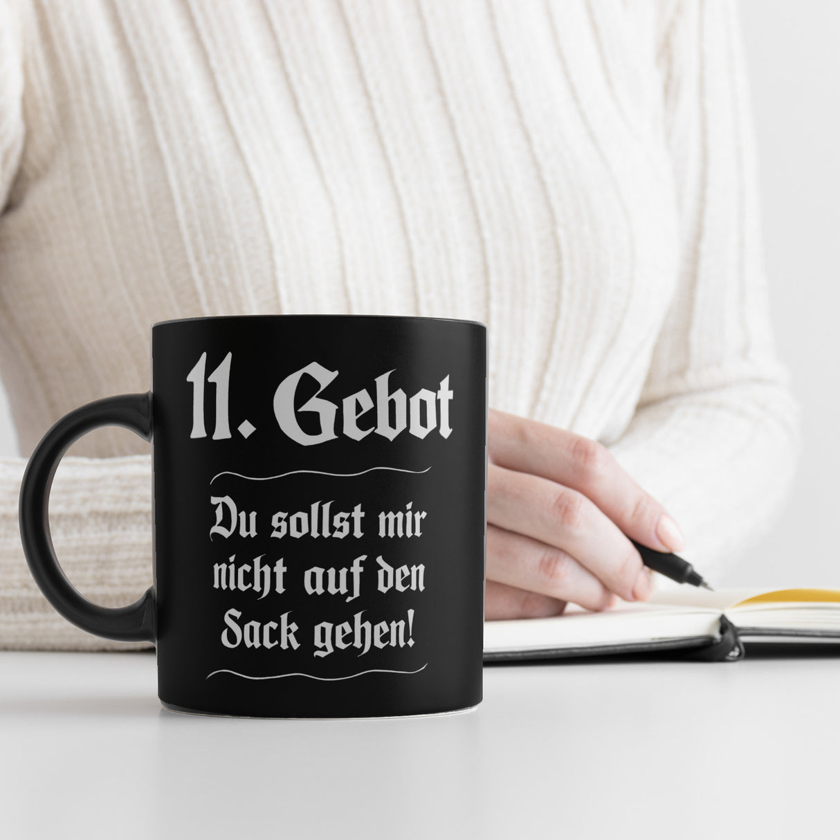 11. Gebot Du sollst mir nicht auf den Sack gehen Tasse