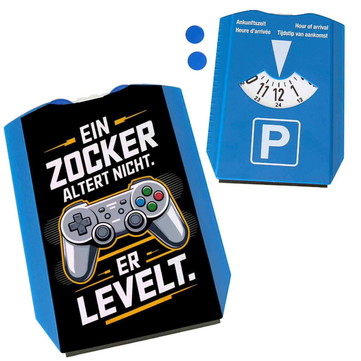 Gaming-Controller Zocker levelt Parkscheibe