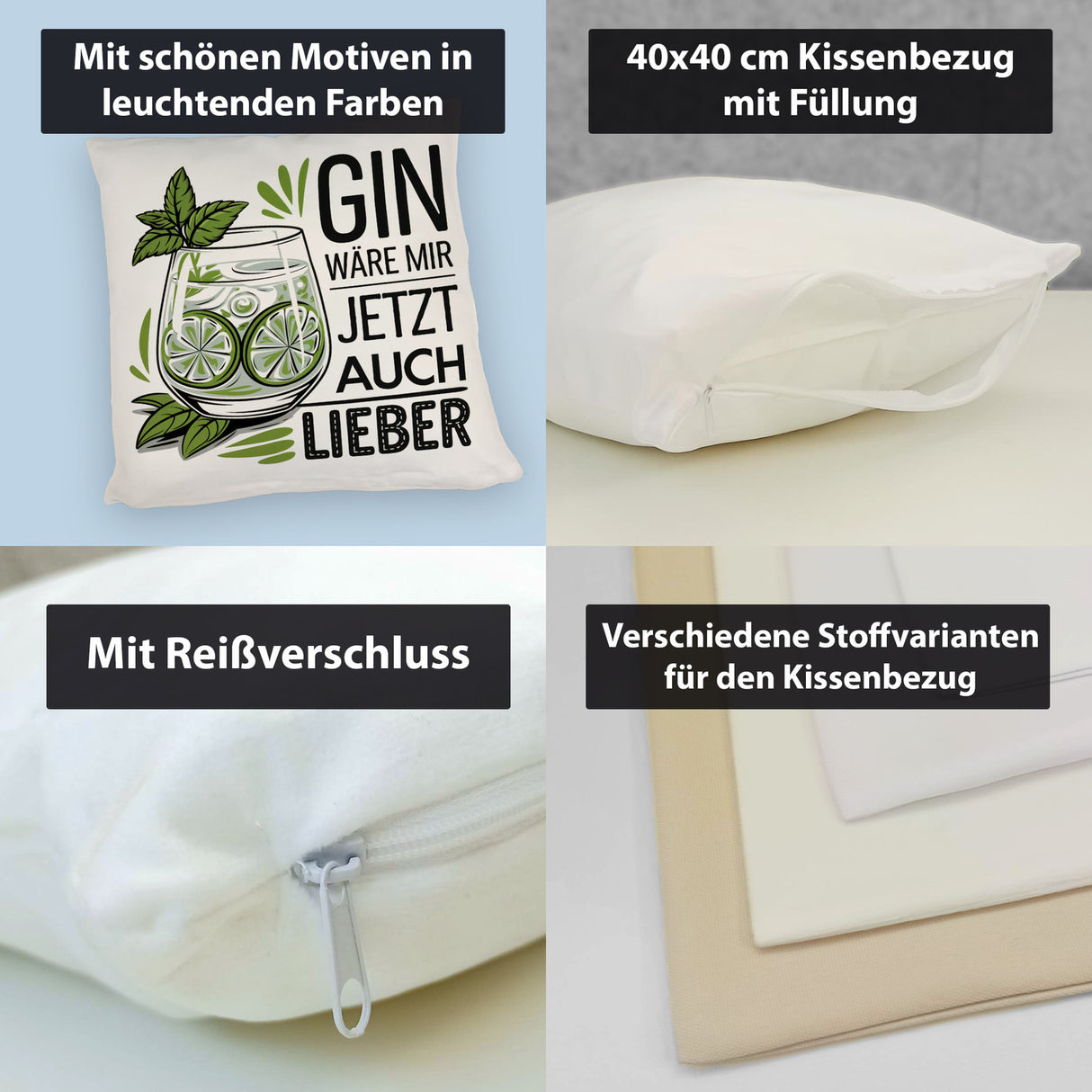 Gin wäre mir jetzt auch lieber Kissen