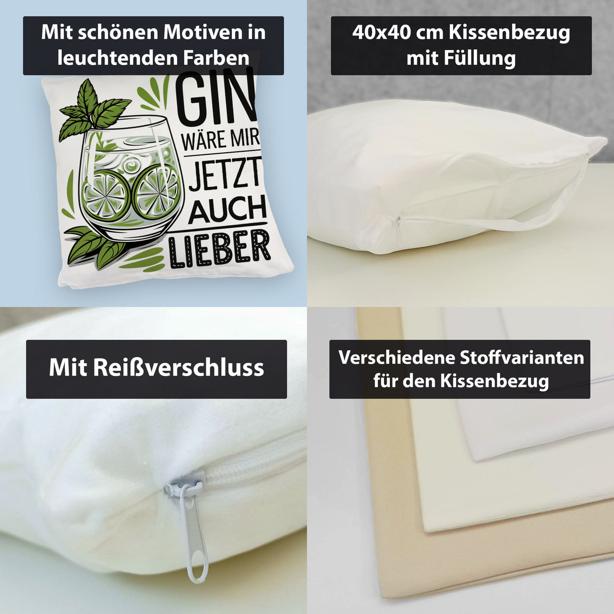 Gin wäre mir jetzt auch lieber Kissen