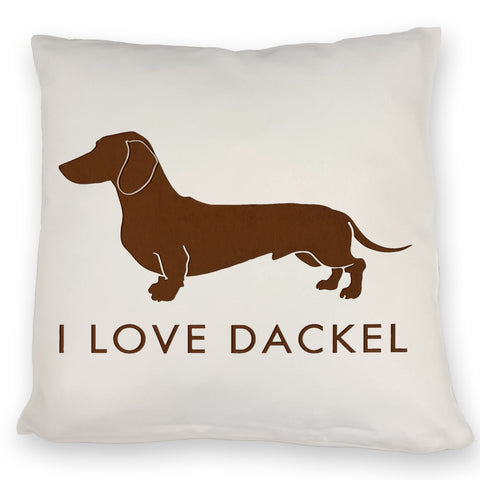 I Love Dackel Kissen