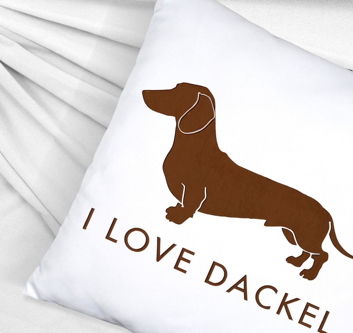 I Love Dackel Kissen