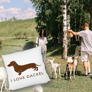 I Love Dackel Kissen