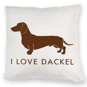 I Love Dackel Kissen