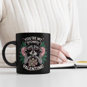 Waschbär mit Joint - Stoned Valentine Tasse