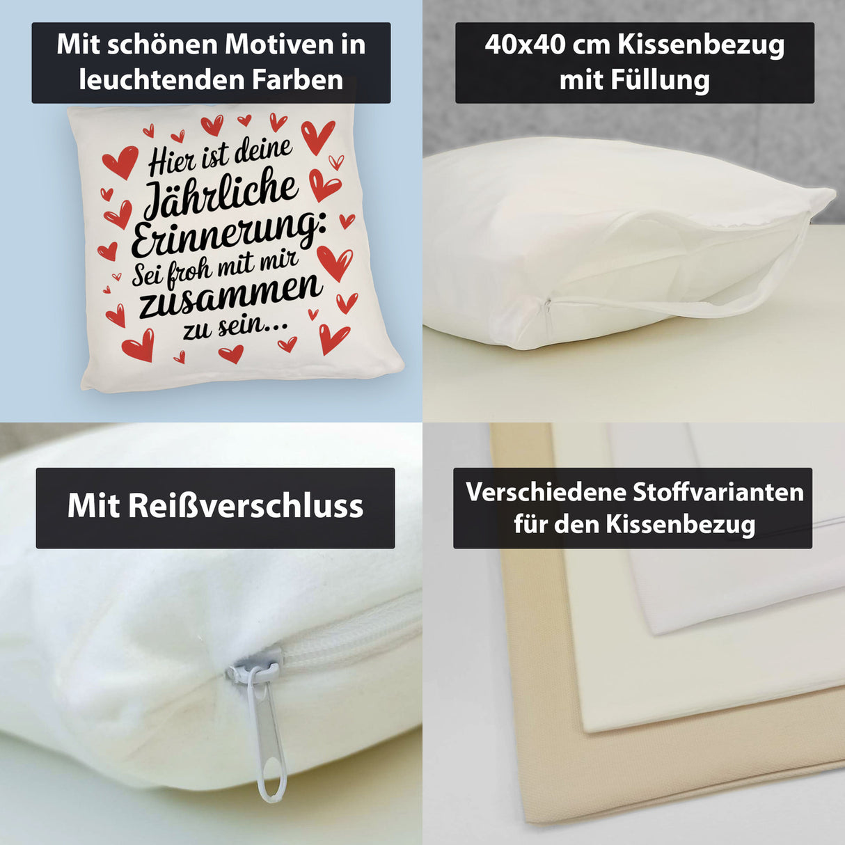 Sei froh mich zu haben Kissen zum Valentinstag oder Jahrestag