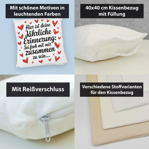 Sei froh mich zu haben Kissen zum Valentinstag oder Jahrestag