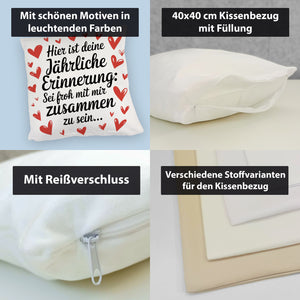 Sei froh mich zu haben Kissen zum Valentinstag oder Jahrestag