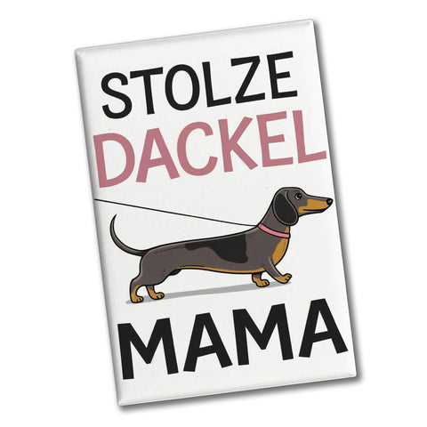 Stolze Dackel Mama Dackel an der Leine Souvenir Souvenir Magnet