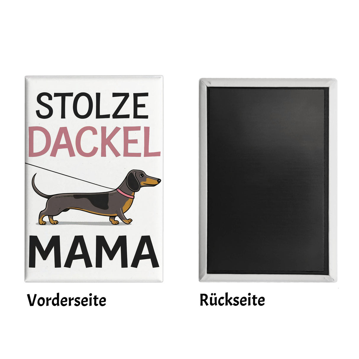 Stolze Dackel Mama Dackel an der Leine Souvenir Souvenir Magnet