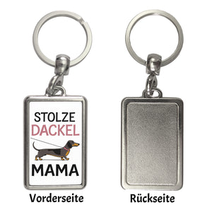 Stolze Dackel Mama - Dackel an der Leine Schlüsselanhänger