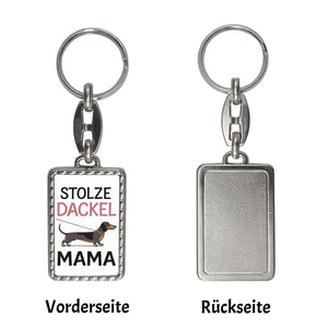 Stolze Dackel Mama - Dackel an der Leine Schlüsselanhänger