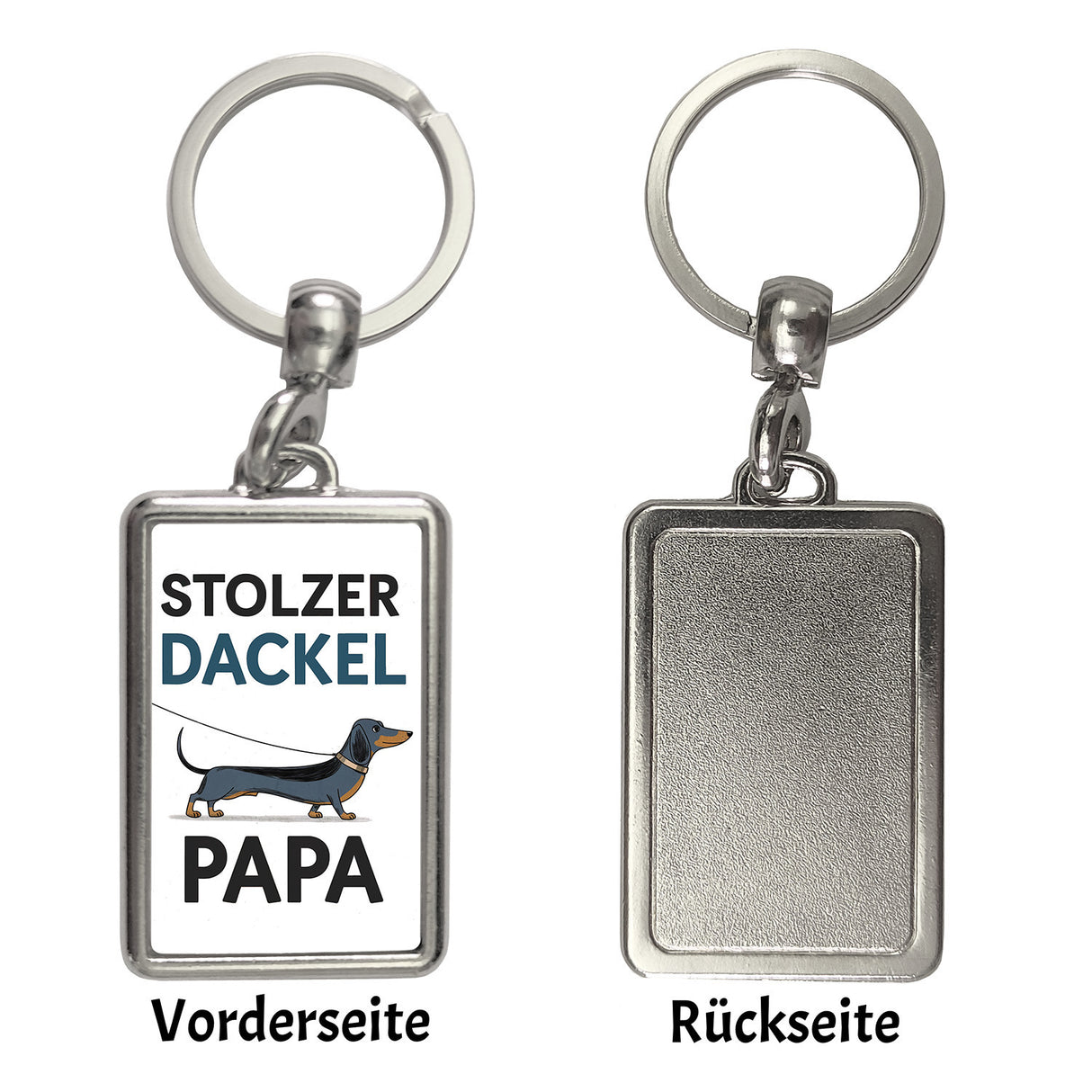 Stolzer Dackel Papa Schlüsselanhänger