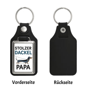 Stolzer Dackel Papa Schlüsselanhänger