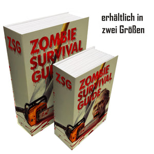 Zombie-Kopf & Kettensäge Booksafe - Zombie Survival Guide