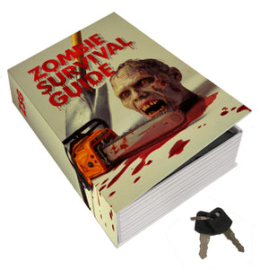 Zombie-Kopf & Kettensäge Booksafe - Zombie Survival Guide