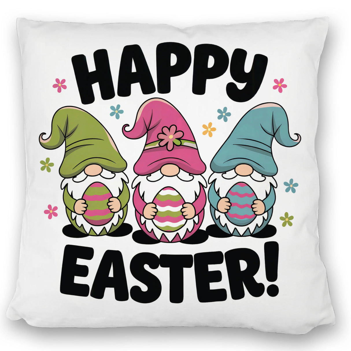 Drei Wichtel mit Ostereiern Kissen - Happy Easter