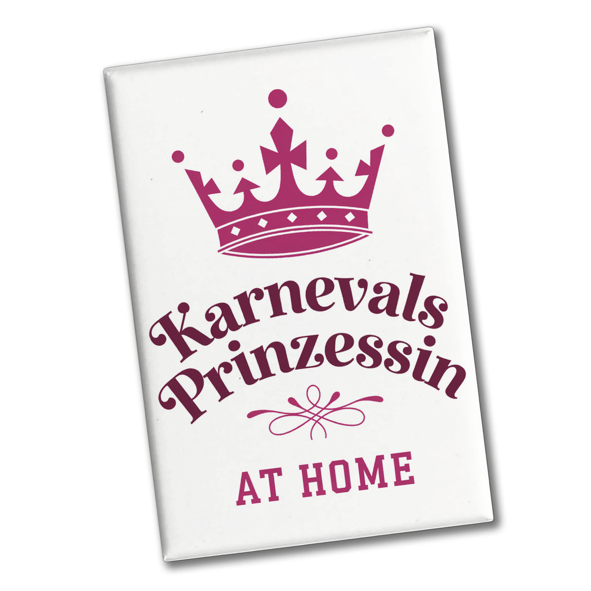 Karnevals Prinzessin Souvenir Souvenir Magnet mit pinker Krone