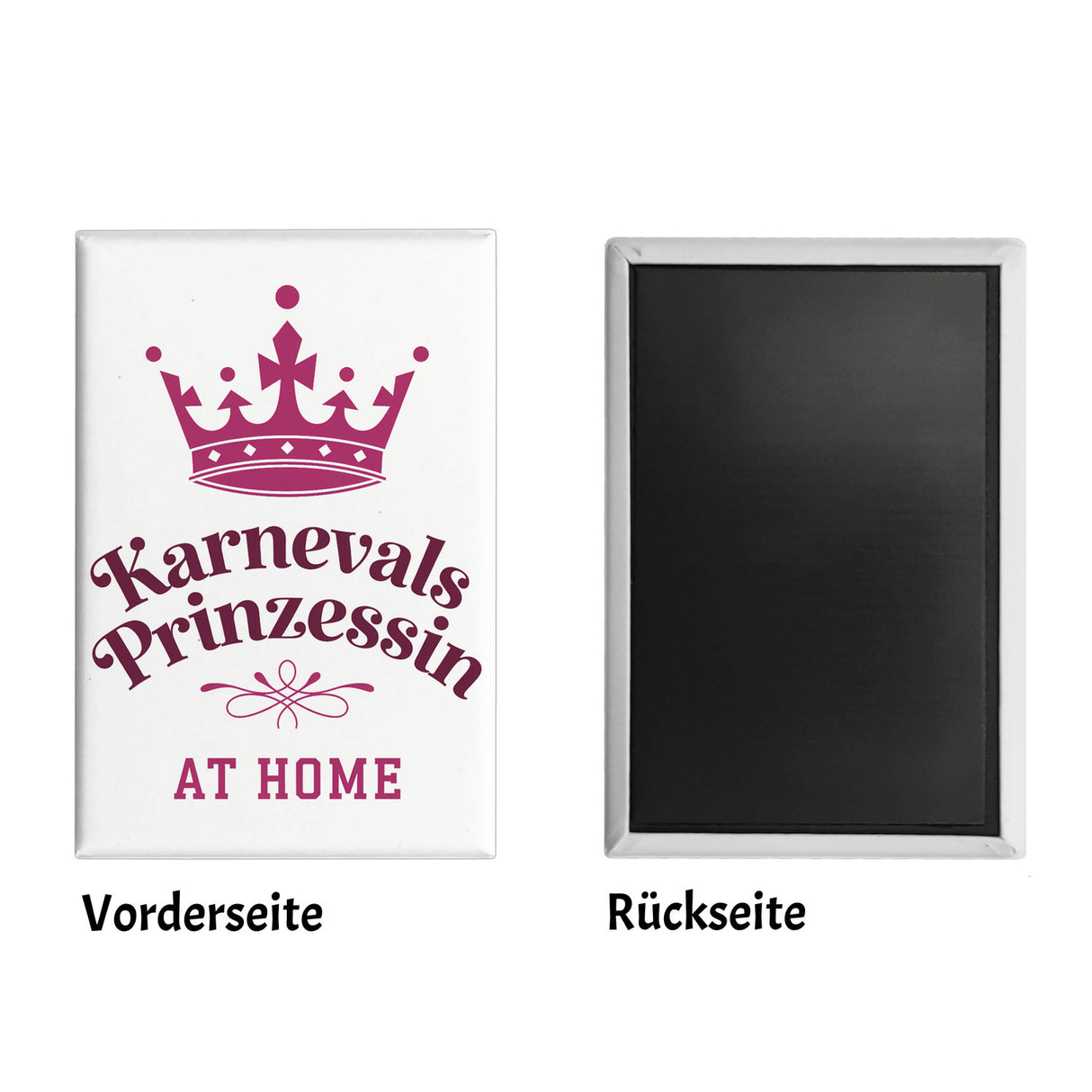 Karnevals Prinzessin Souvenir Souvenir Magnet mit pinker Krone