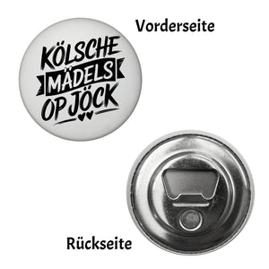 KÖLSCHE MÄDELS OP JÖCK Magnet mit Herzen