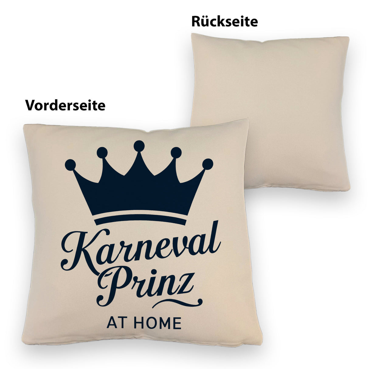 KARNEVAL PRINZ Kissen mit blauer Krone