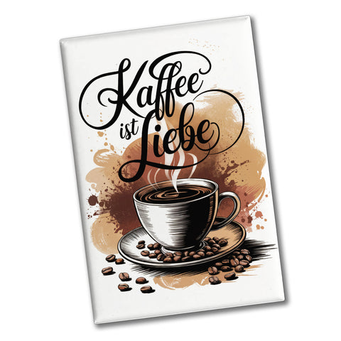 Kaffee ist Liebe Souvenir Magnet für Kaffeeliebhaber