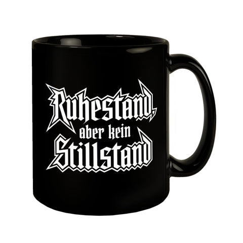 Ruhestand, aber kein Stillstand Tasse im Rockband Stil