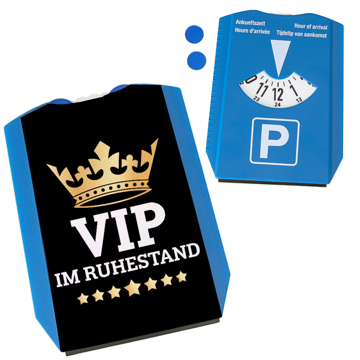 VIP im Ruhestand goldene Krone Parkscheibe