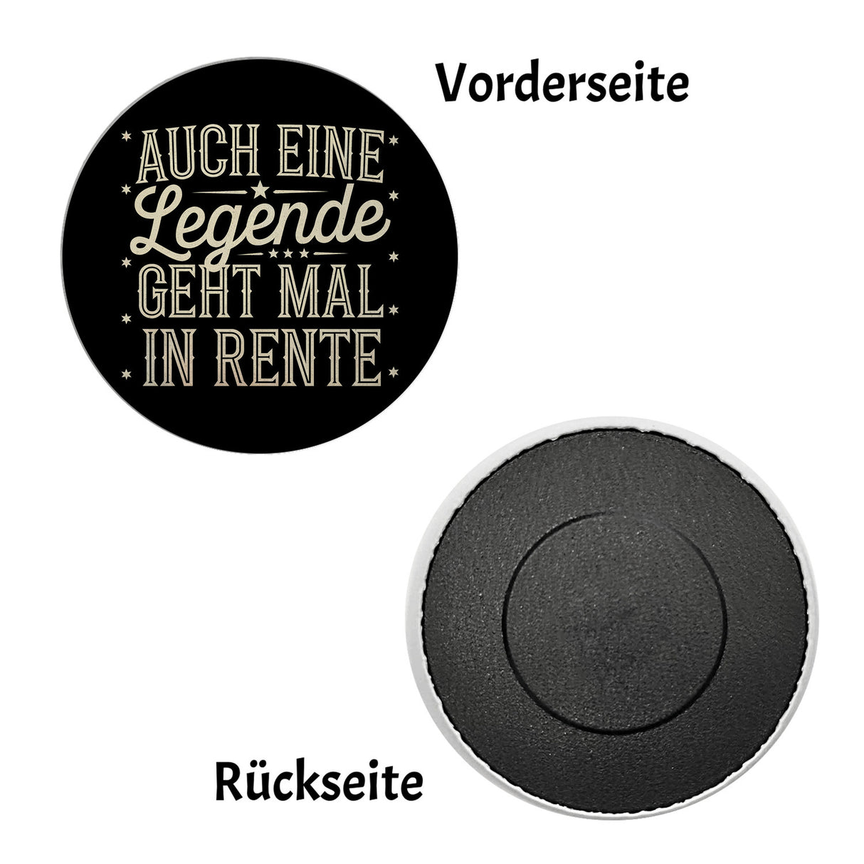 Ruhestand Rentenlegende mit Sternen Magnet