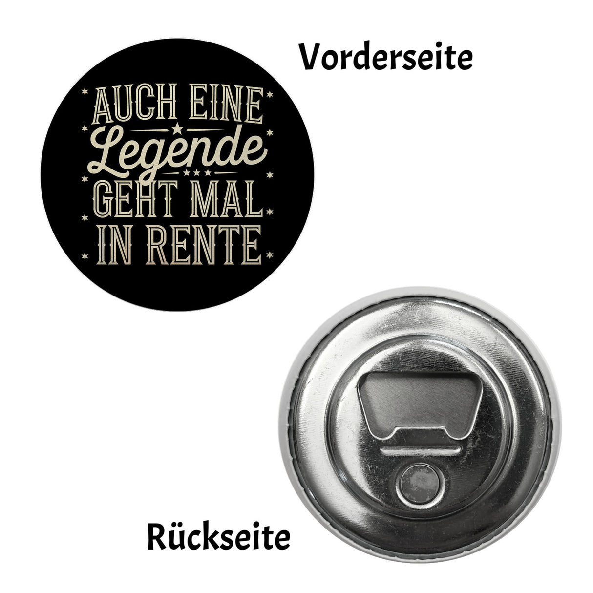 Ruhestand Rentenlegende mit Sternen Magnet