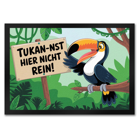 Tukan-nst hier nicht rein! Fußmatte in 35x50 cm mit Tukan im Dschungel