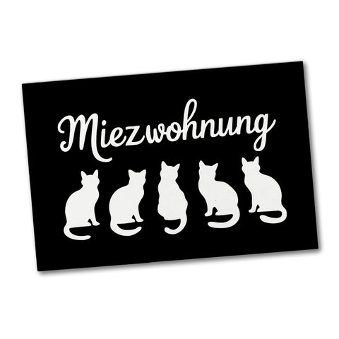 Miezwohnung Katzen Silhouetten Souvenir Magnet für Katzenfans