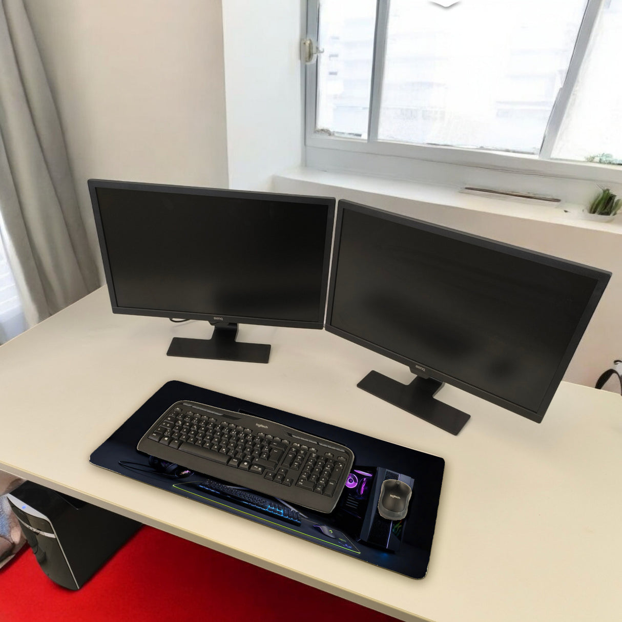 Gaming-Setup Schreibtischunterlage 69x31cm XXL Mauspad für Gamer und Streamer